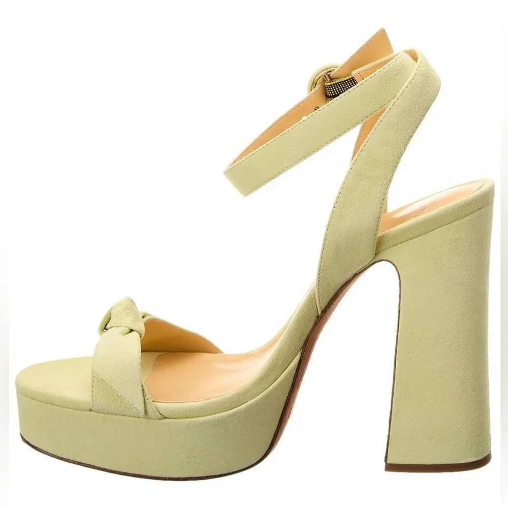 Revolve Alexandre Birman Clarita Curve 120 Suede Platform Sandal Size 39